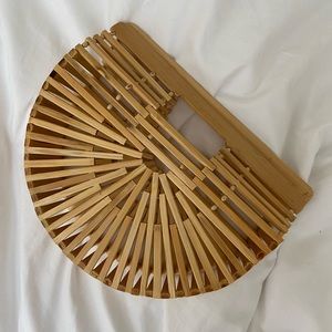 Boho beachy bamboo clutch